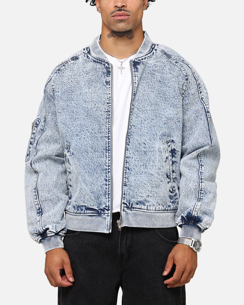 Saint Morta Flight Denim Jacket Blue Stonewash