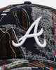 New Era Atlanta Braves 'Running Stitch' 9FORTY A-Frame Snapback Multi