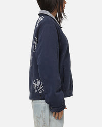 Majestic Athletic New York Yankees Paint Splat Carpenter Jacket Indigo