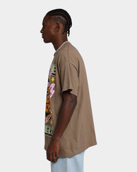 Goat Crew Love More T-Shirt Brown