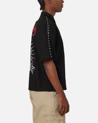 Ed Hardy Panther Stud Zip Shirt Black