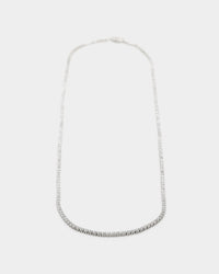 NXS 2MM Micro Tennis Necklace White Gold