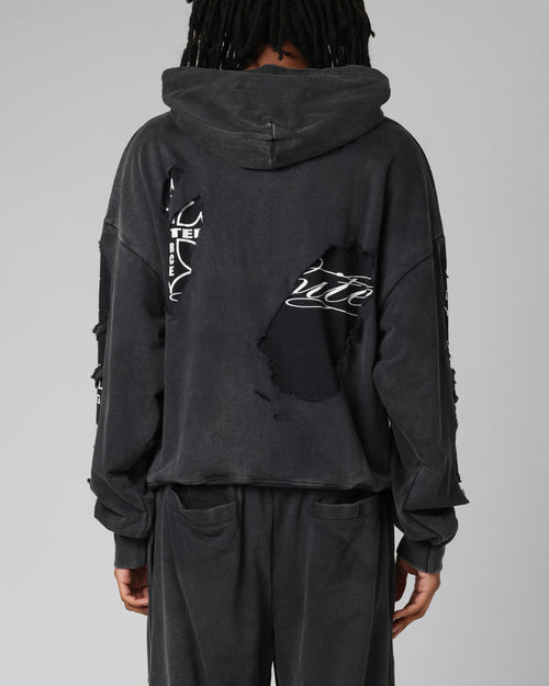 Loiter Destruction Hoodie Black