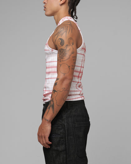 Loiter Hybrid Tank Pink Plaid