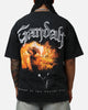 Goat Crew X Lord Of The Rings Gandalf Fire Vintage T-Shirt Black Acidwash