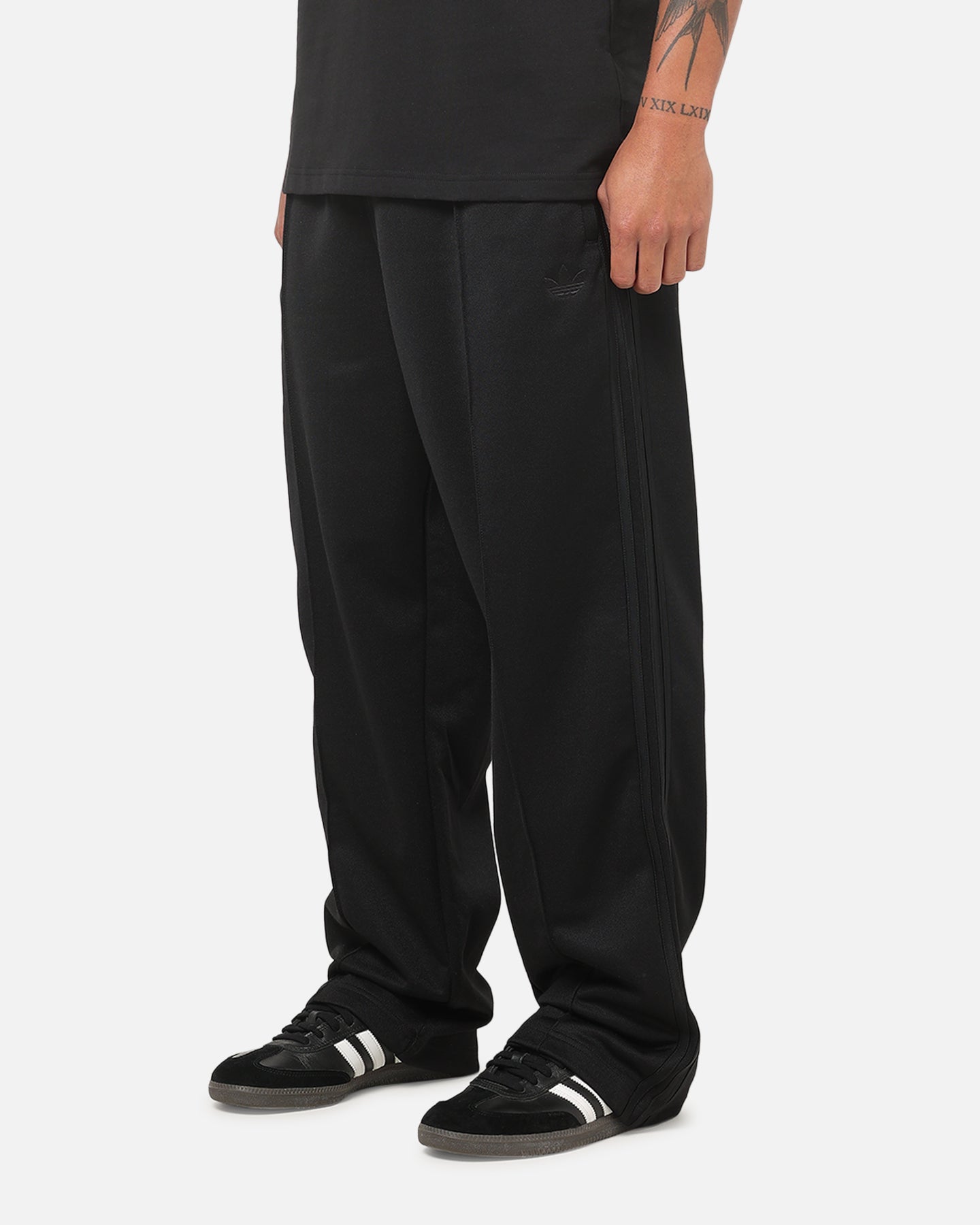 Adidas Baggy Track Pants Black/Black | Culture Kings US
