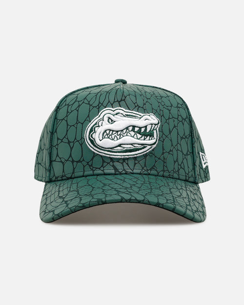 New Era Florida Gators football 'Croc Skin 2.0' 9FORTY A-Frame Snapback Dark Green