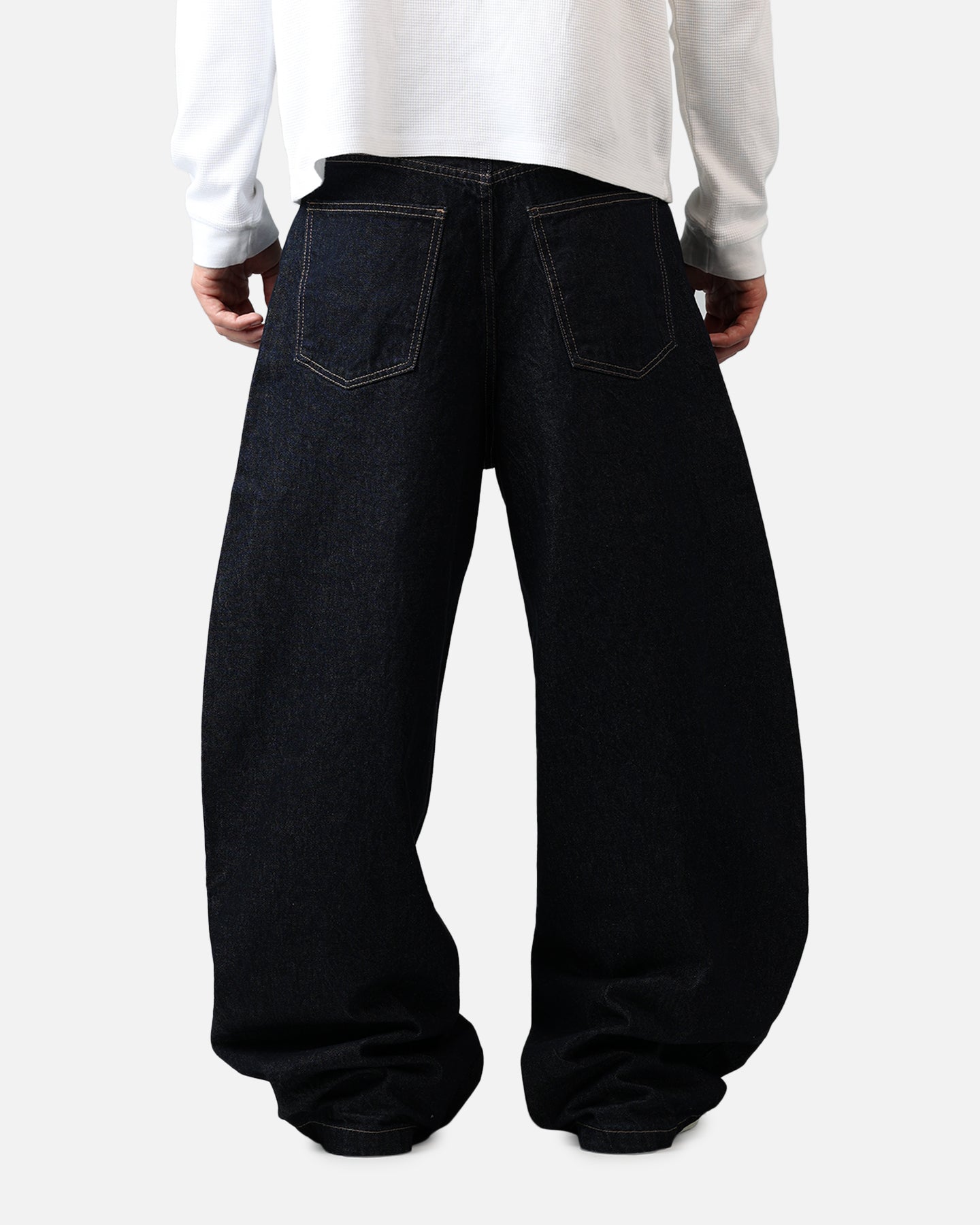MNML Exposed Shank Barrel Denim Pants Rinse Indigo | Culture Kings US