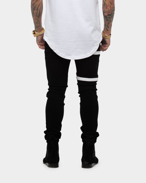 Saint Morta Sideline Distressed Jean Black/White
