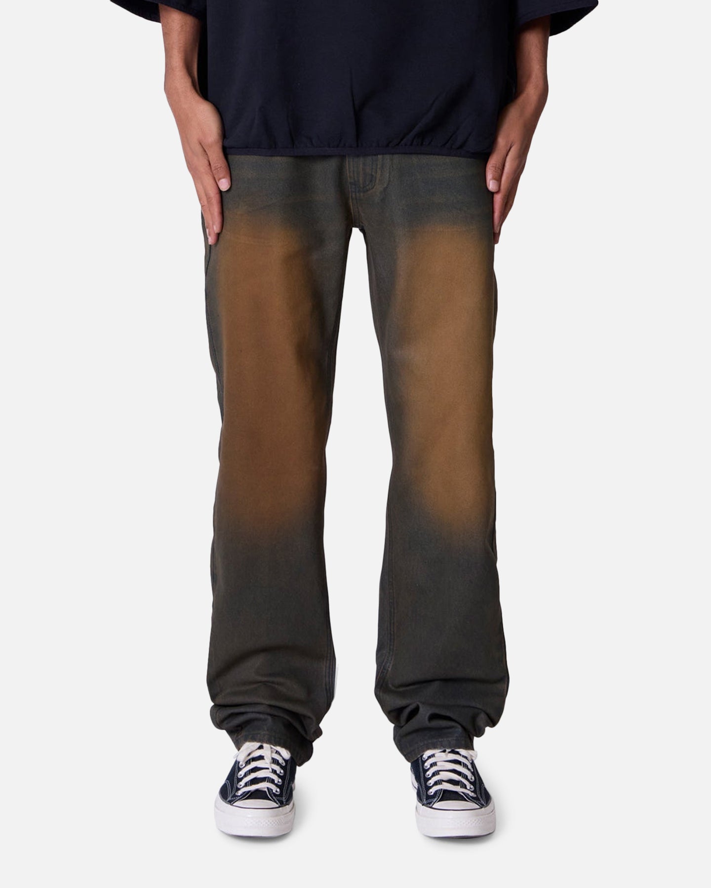 MNML D732 Rust Wash Denim Jeans Black/Brown | Culture Kings US
