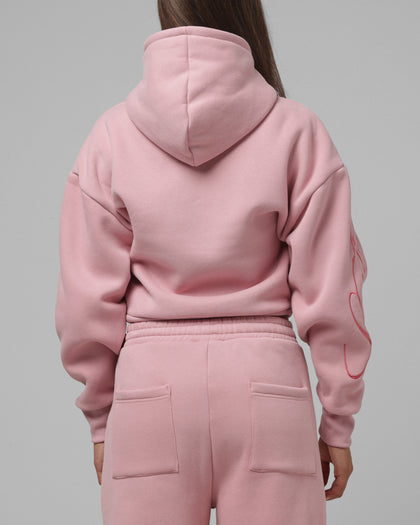 Loiter Women's In Script Zip Hoodie Orchid Pink