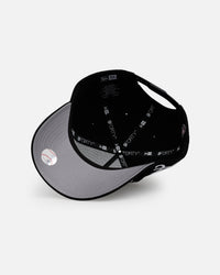 New Era Atlanta Braves 'Oversized Gothic Script Crown' 9FORTY A-Frame Snapback Black/White