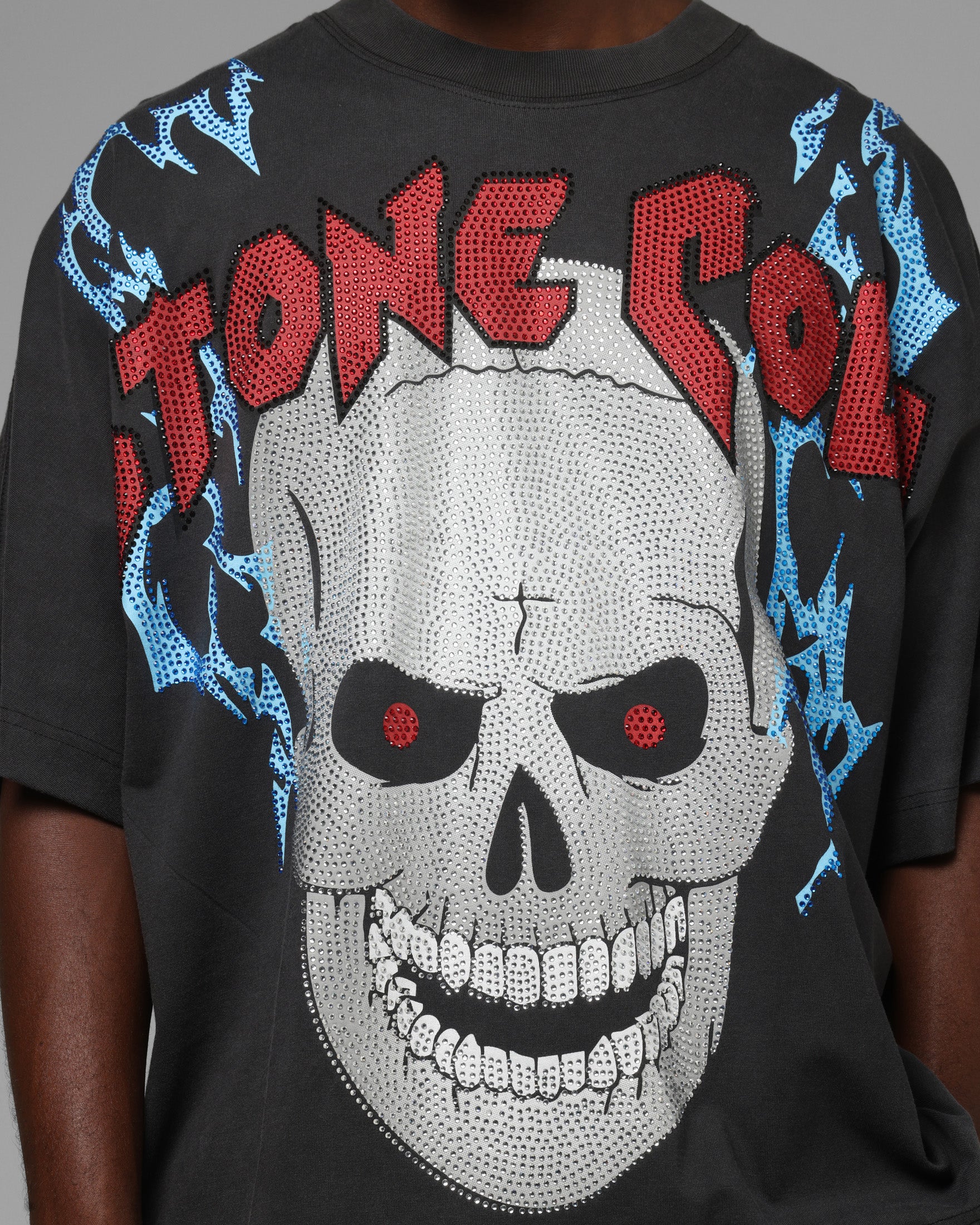 Loiter X WWE Stone Cold Rhinestone T-Shirt Black | Culture Kings US