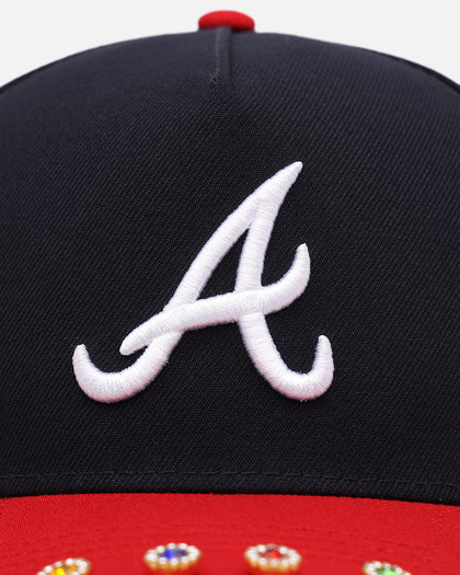 New Era Atlanta Braves 'Visor Embellishment' 9FORTY A-Frame Snapback Official Team Colors