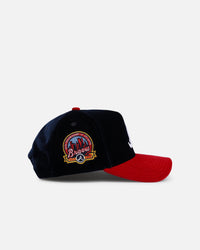 New Era Atlanta Braves 'Velvet Official Team Color' 9FORTY A-Frame Snapback Navy/Red