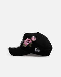 New Era Seattle Mariners 'Pink Rose Embroidery' 9FORTY A-Frame Snapback Black/Pink