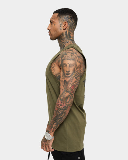 Saint Morta Day Of The Dead Singlet Army Green
