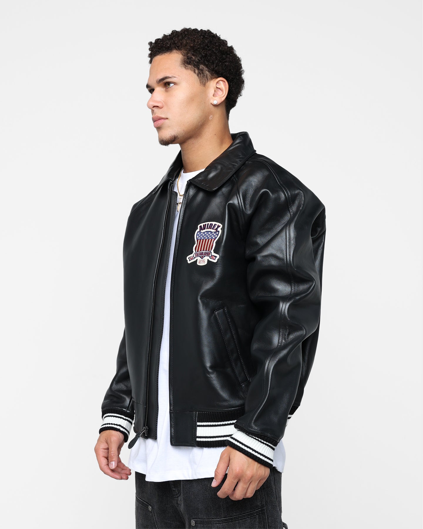 Avirex Icon Jacket Jet Black | Culture Kings US