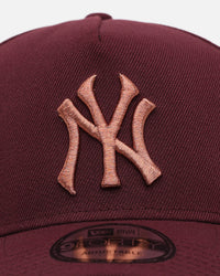 New Era New York Yankees 'Penny' 9FORTY A-Frame Snapback Maroon