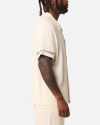 XXIII Serene Linen Button Up Shirt Off White