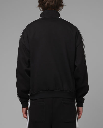 Loiter Hybrid Track Quarter Zip Black