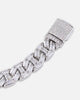Saint Morta Baguette Interlink Chain Iced White Gold
