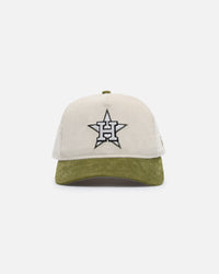 New Era Houston Astros 'Dusty Olive Corduroy' Golfer Pre-Curved Snapback Green Med