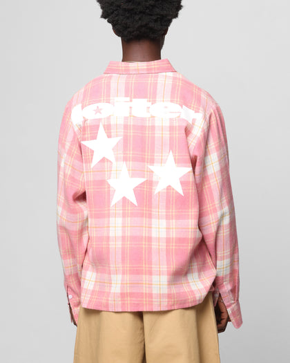 Loiter Solar Button Up Shirt Red Check