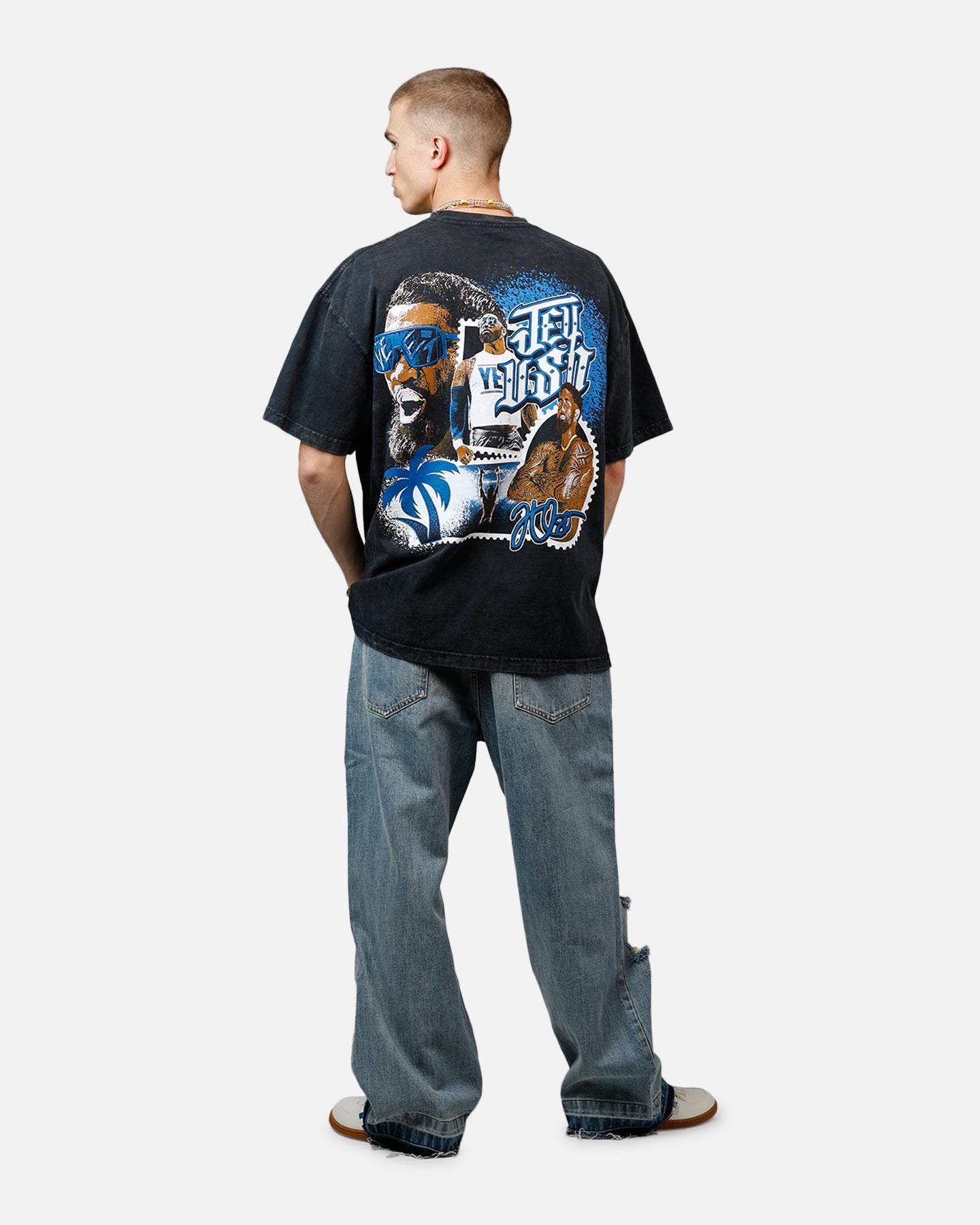 Culture Kings X WWE Jey Uso Wrestlemania XLI Vintage T-Shirt Black