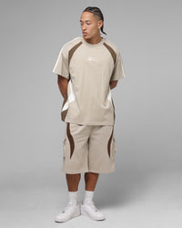 Loiter Hybrid Tek T-Shirt Stone