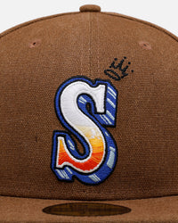 New Era Seattle Mariners 'Scribble' 59FIFTY Fitted Brown