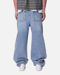 MNML Baggy Blowout Denim Jeans Vintage Blue Wash