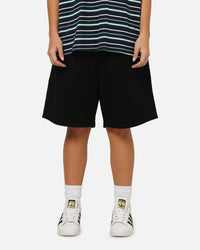 Carre Drill Pleated Jorts Black