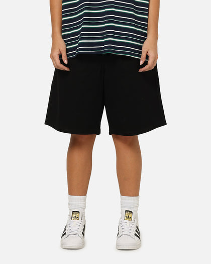 Carre Drill Pleated Jorts Black