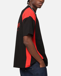 Carre Panelled Oversized T-Shirt Black/Red