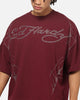 Ed Hardy Cyber Rhinestone T-Shirt Plum