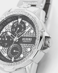 Versus Versace 6eme Arrondissement Crystal Set Stainless Steel Watch Stainless Steel