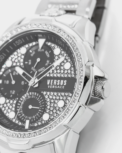 Versus Versace 6eme Arrondissement Crystal Set Stainless Steel Watch Stainless Steel