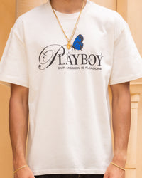 Playboy By Culture Kings Charm T-Shirt Off White