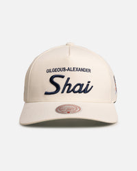 Mitchell & Ness Oklahoma City Thunder Shai Gilgeous-Alexander 'Classic' Script Pro Pinch Snapback White