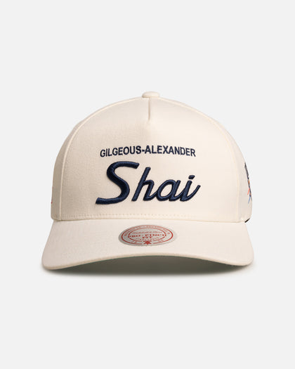 Mitchell & Ness Oklahoma City Thunder Shai Gilgeous-Alexander 'Classic' Script Pro Pinch Snapback White
