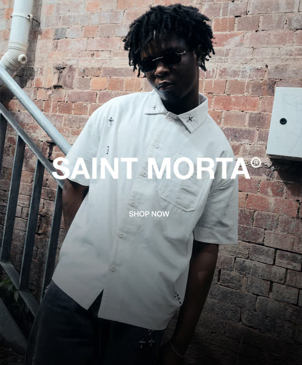 Saint Morta Serenity Mock Neck T-Shirt White | Culture Kings US
