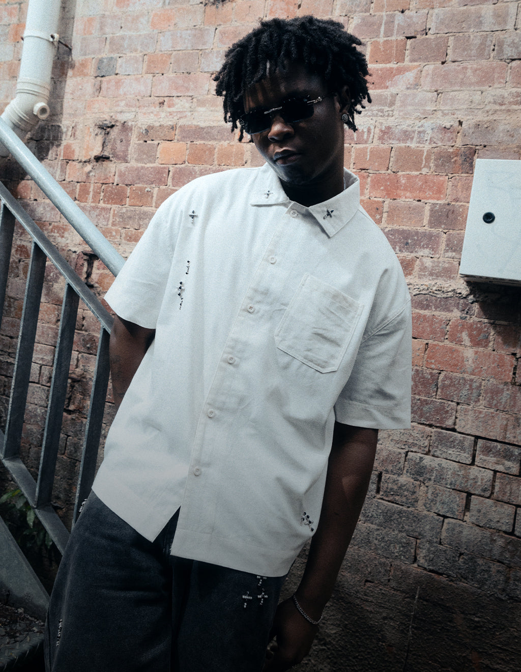 Saint Morta Serenity Mock Neck T-Shirt White | Culture Kings US
