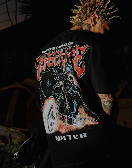 Model wearing American Thrift vintage tee shirt