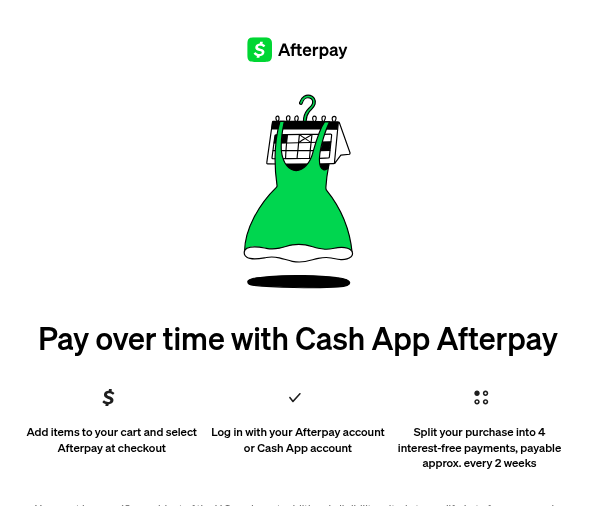 Buy now pay in 4 interest free installments