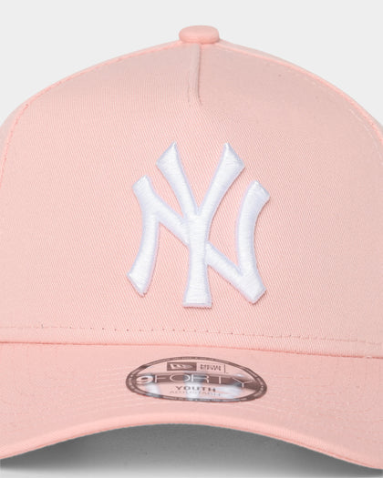 New Era Youth New York Yankees 9FORTY A-Frame Snapback Pink