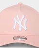 New Era Youth New York Yankees 9FORTY A-Frame Snapback Pink