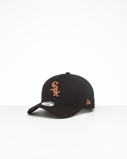 New Era Women's Chicago White Sox 9FORTY A-Frame Strapback Black/Rose Gold