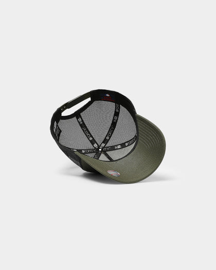 New Era New York Yankees 9FORTY A-Frame Trucker Snapback Olive/Black