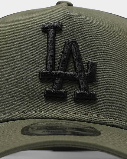 New Era Los Angeles Dodgers 9FORTY A-Frame Trucker Snapback Olive/Black